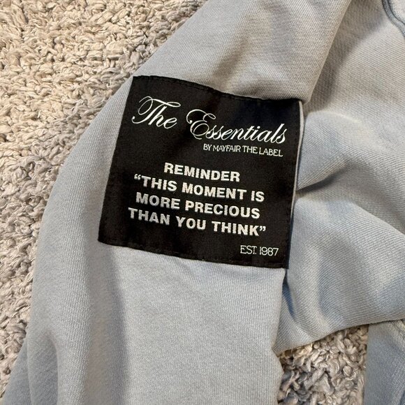 Mayfair The Label Oversized Crewneck One Size Womens Light Blue MF Logo - Picture 4 of 8